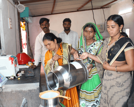 Women are encouraged at HCD MCC for participation in dairy activities